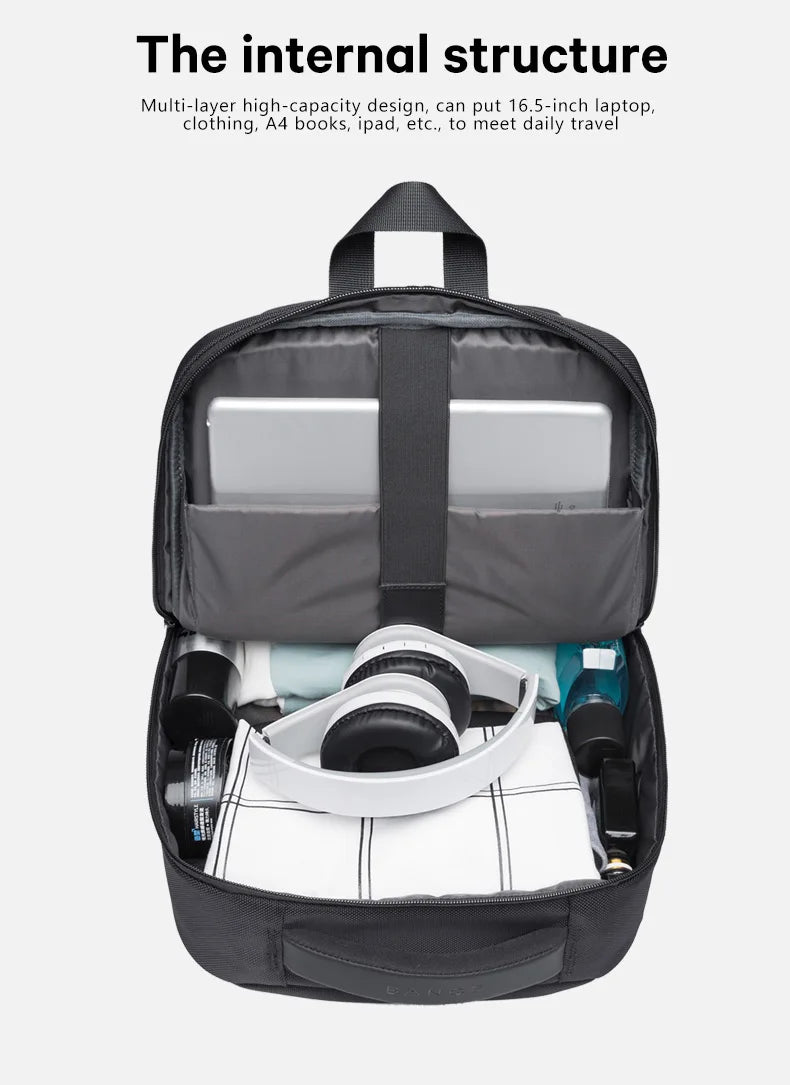 BANGE Lightweight 15.6-Inch USB Laptop Backpack