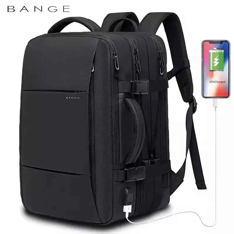 BANGE 17.3 Inch Expandable Travel Backpack with USB Port