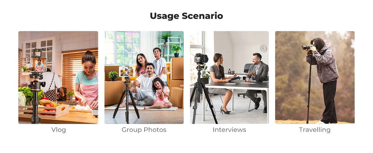 K&F O275A5 192cm Detachable Monopod Camera Tripod