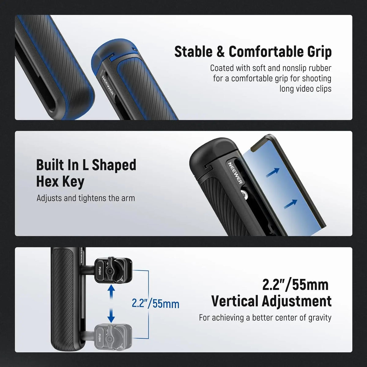 NEEWER Quick Release Side Handle for Smartphone Cages