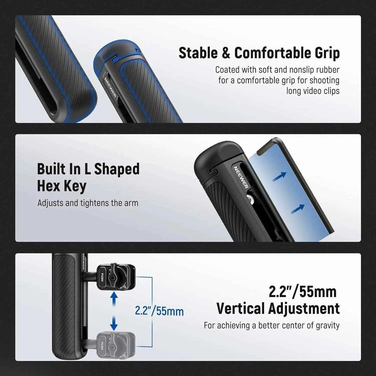 NEEWER Quick Release Side Handle for Smartphone Cages