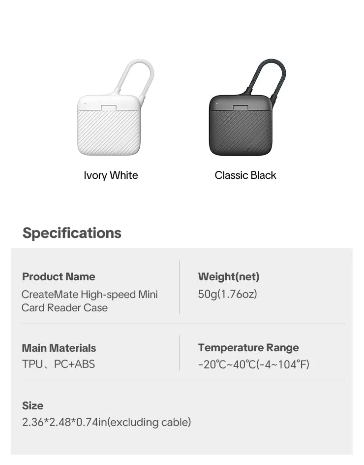 PGYTECH CreateMate Mini SD Card Reader Case