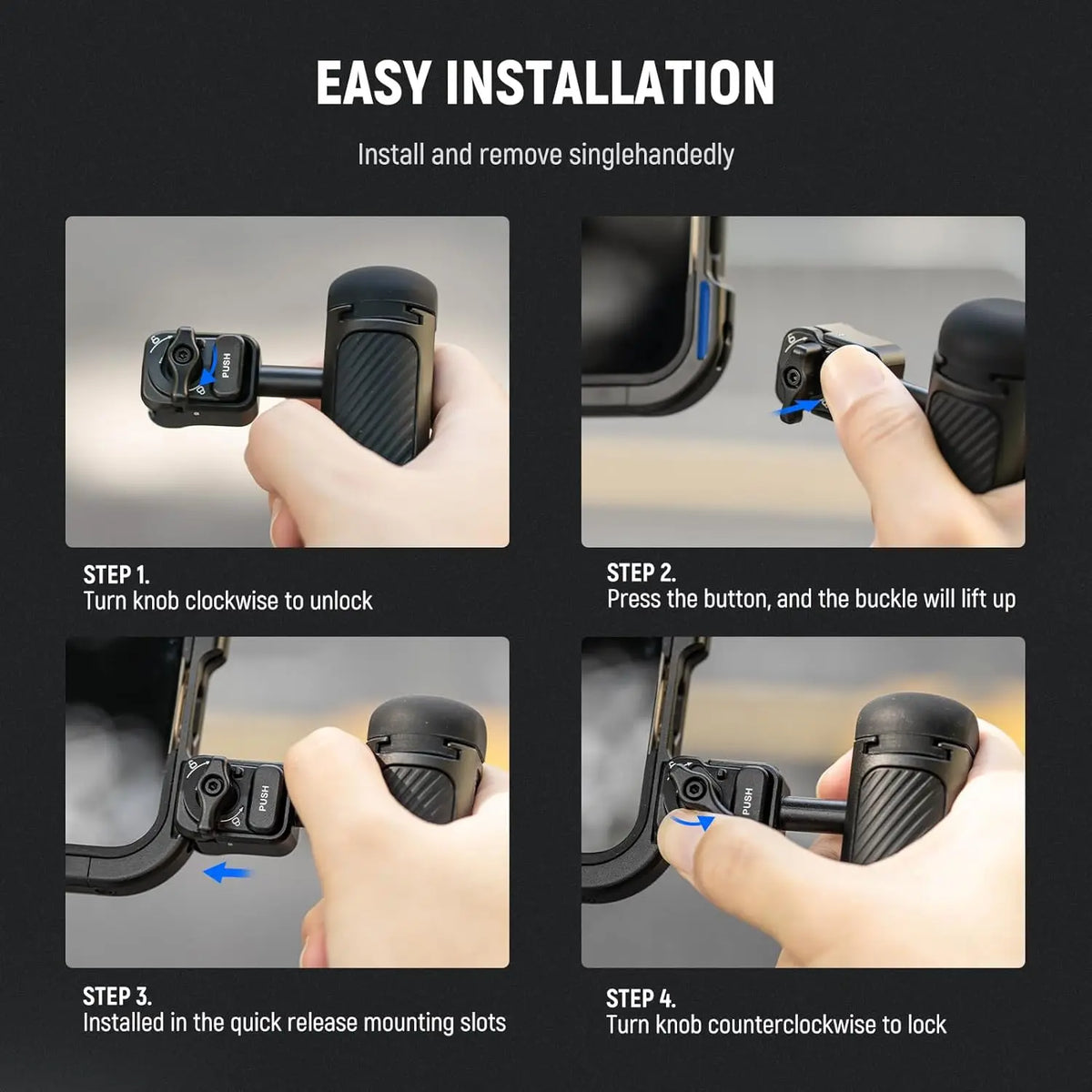 NEEWER Quick Release Side Handle for Smartphone Cages