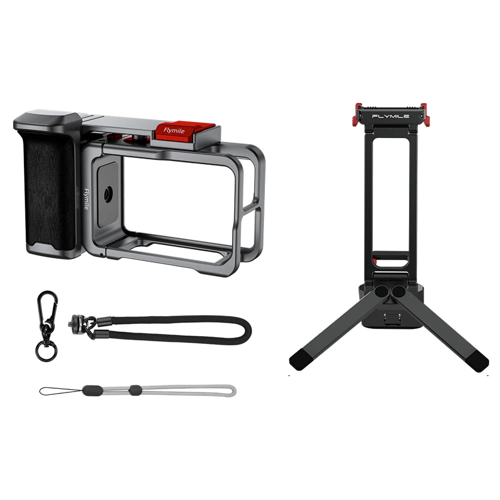 Flymile Camera Cage & Grip for DJI Osmo Action 4 / 5 Pro