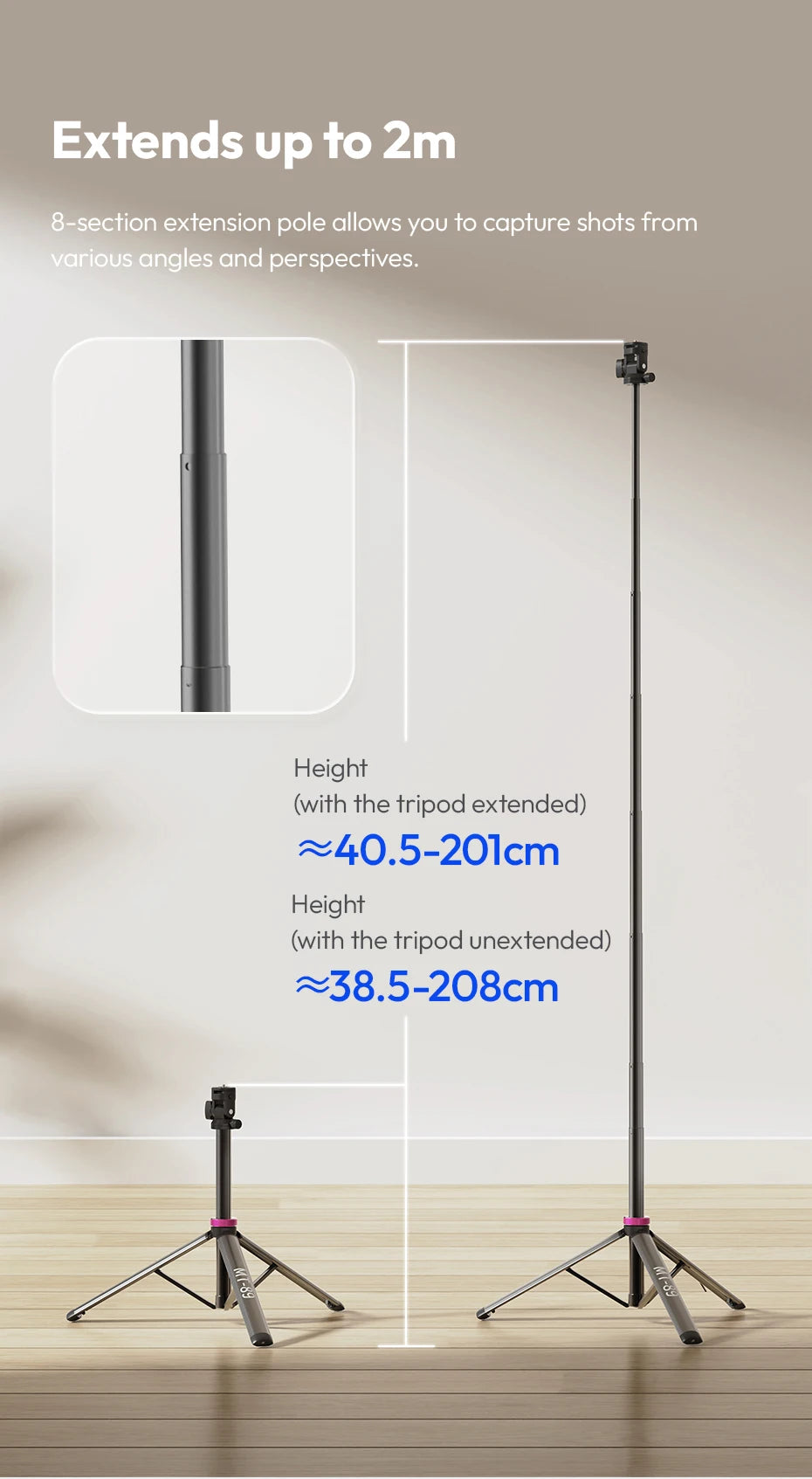 Ulanzi MT-89 2m Extendable Tripod Light Stand