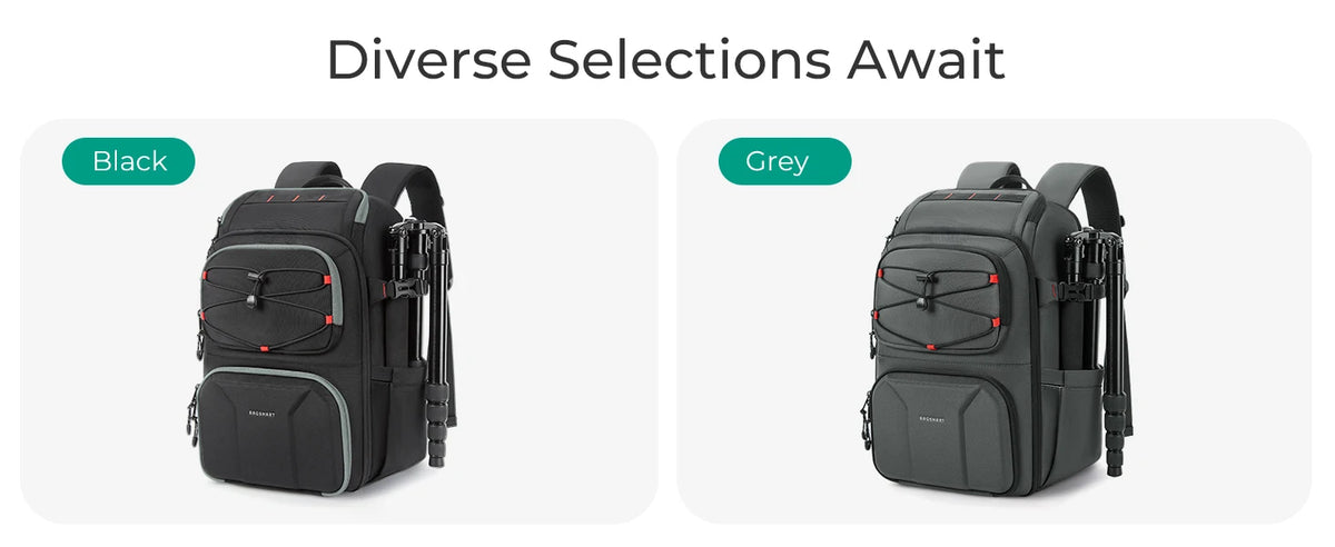 BAGSMART Camera Backpack with 15.6 Inch Laptop Compartment
