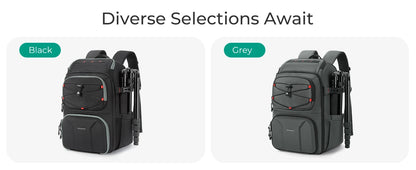 BAGSMART Camera Backpack with 15.6 Inch Laptop Compartment