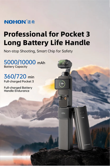 NOHON Battery Handle for DJI Osmo Pocket 3 / 4
