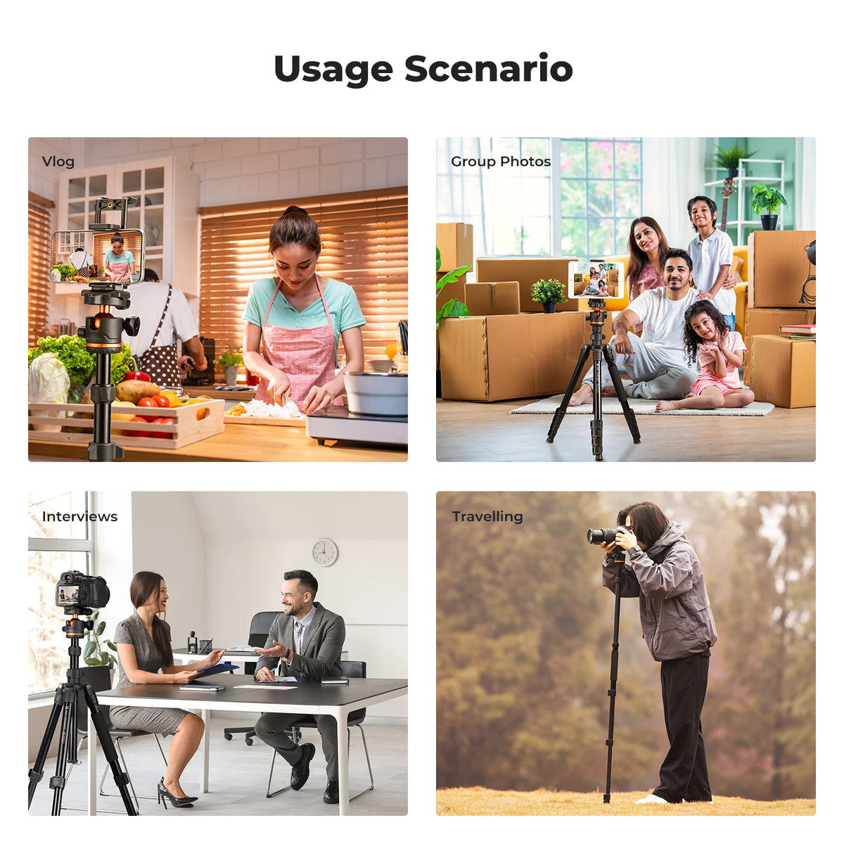 K&F O275A5 192cm Detachable Monopod Camera Tripod