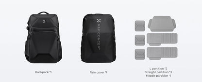 K&F 20L Hardshell Camera Backpack with 15.6 Inch Laptop Compartment