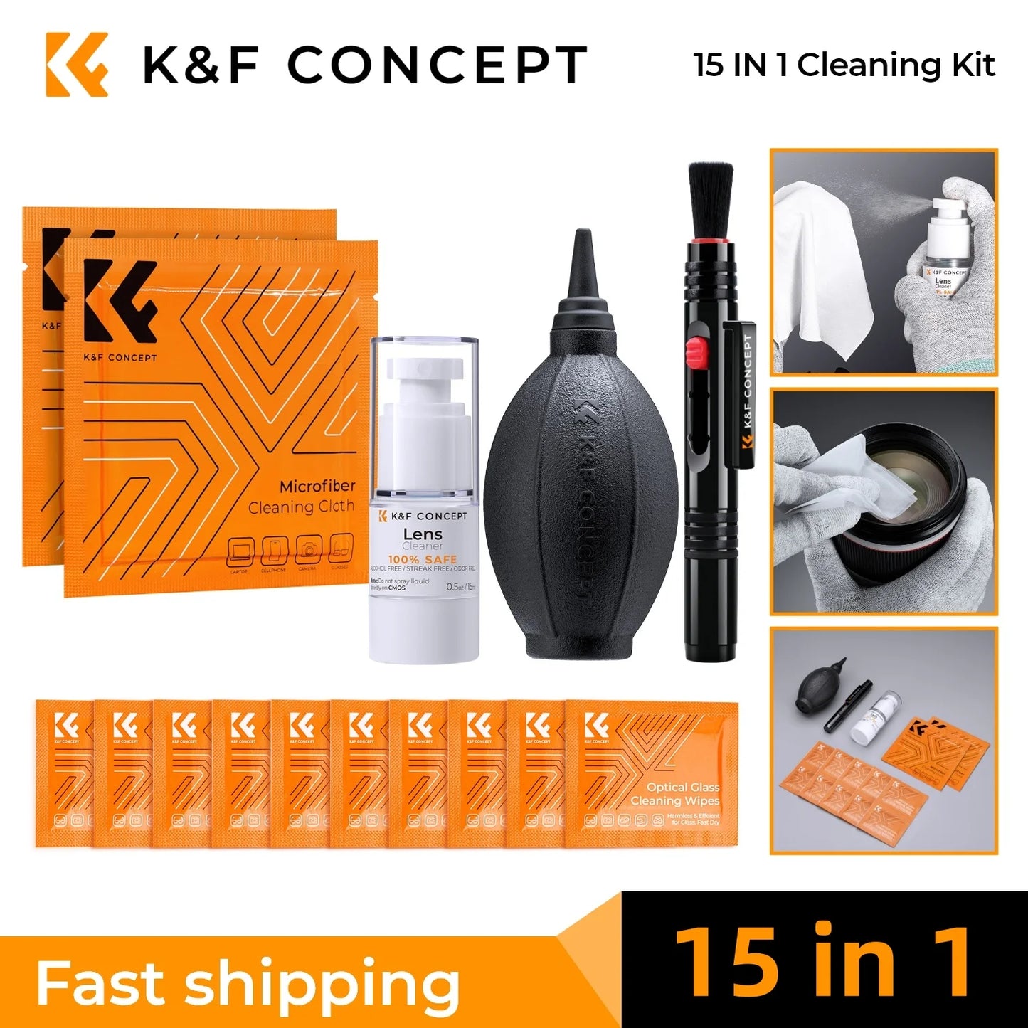 K&F Concept Camera Lens & Glasses Cleaning Kit