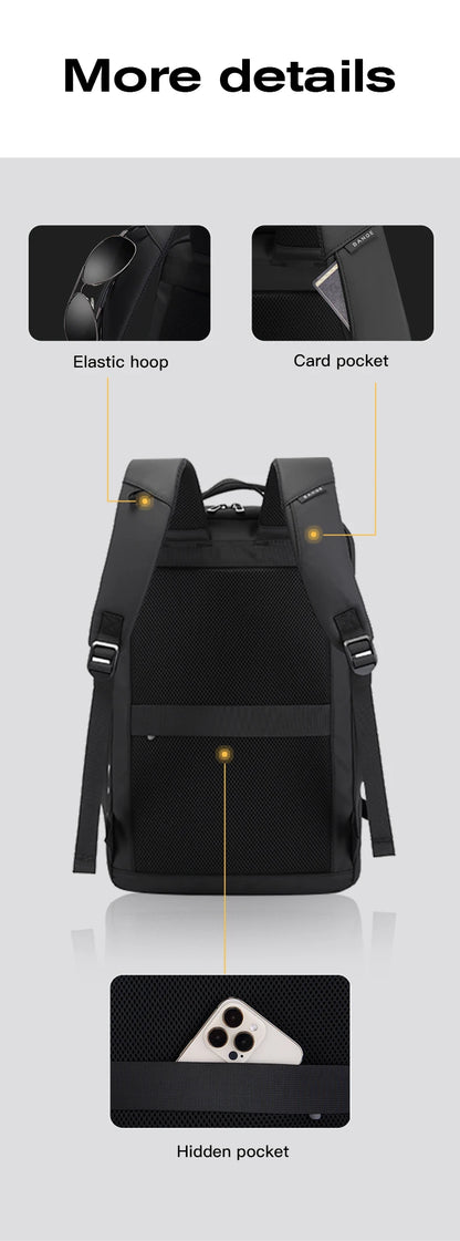 BANGE Large Travel Backpack with Shoe Compartment