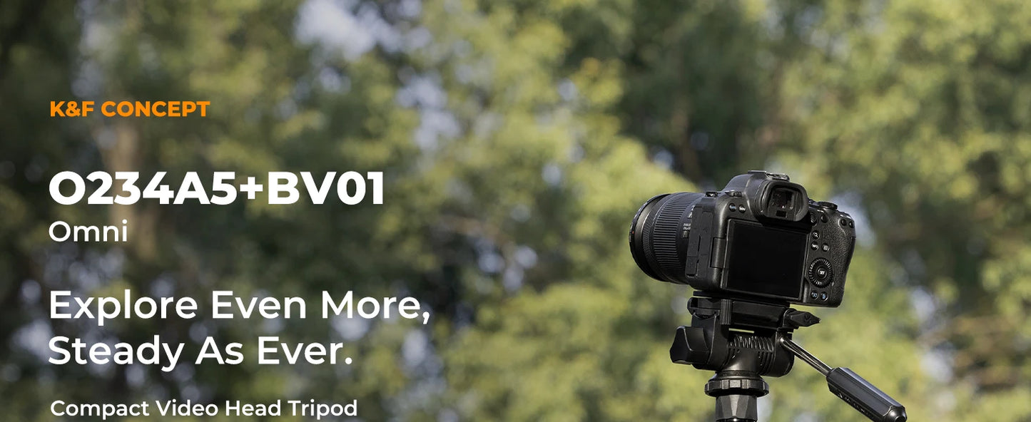 K&F 196cm Camera Tripod with 3-Way Head