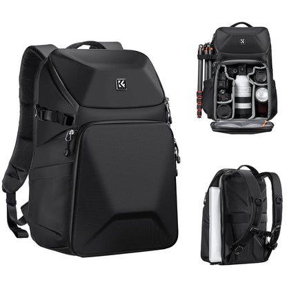 K&F 20L Hardshell Camera Backpack with 15.6 Inch Laptop Compartment