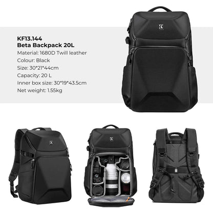 K&F Concept 20L Waterproof Hardshell Camera Backpack