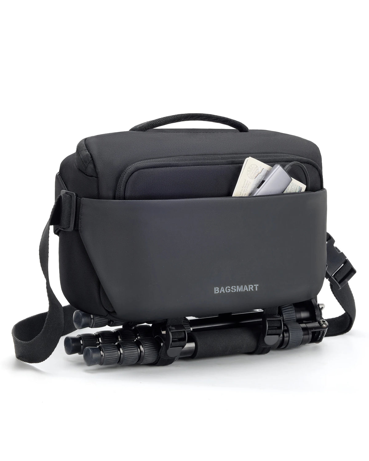 BAGSMART Camera Sling Bag with Tripod Holder