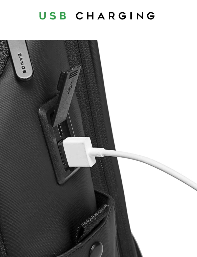 BANGE Business USB Charging 15.6-Inch Laptop Backpack