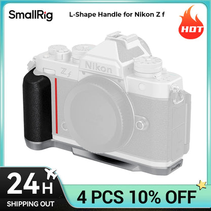 SmallRig 5706 L-Shaped Mount Plate with Handle for Nikon Z f - Wooden Handle