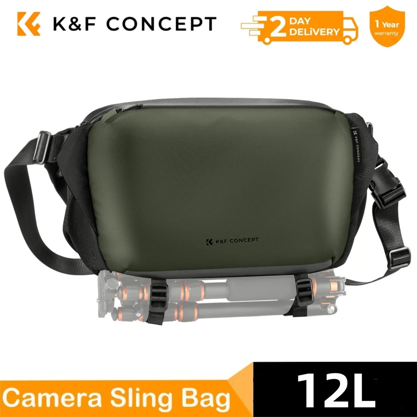 K&F Concept 10L/12L Camera Sling Bag for DSLR & Mirrorless Cameras