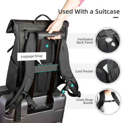 Heroic Knight Expandable Rolltop Laptop Backpack