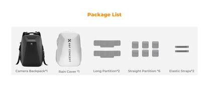 K&F Concept 22L Camera Backpack with Rain Cover