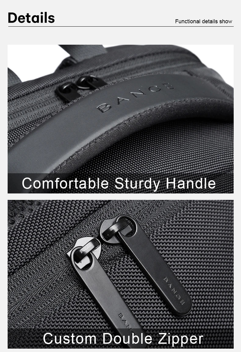 BANGE Lightweight 15.6-Inch USB Laptop Backpack