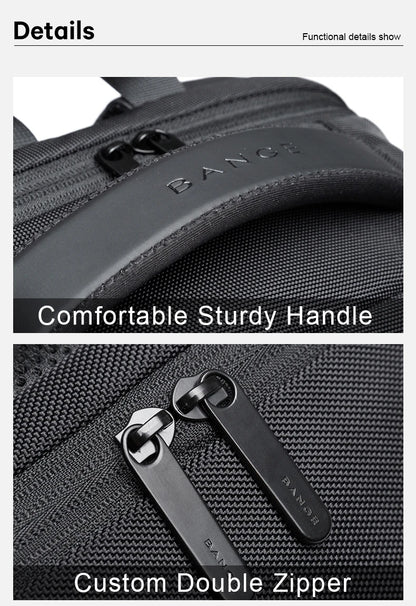 BANGE Lightweight 15.6-Inch USB Laptop Backpack