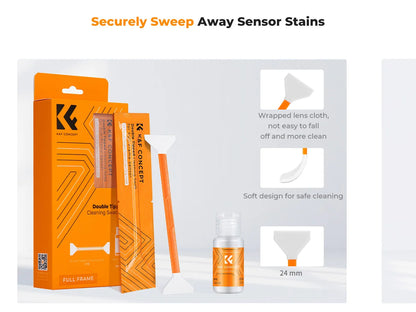 K&F Concept 10-Pack Camera Sensor Cleaning Swab Kit