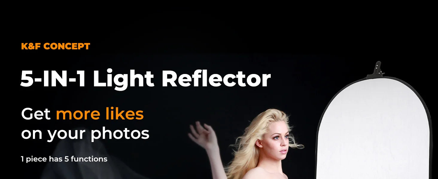 K&F Concept 5-in-1 Oval Photography Reflector