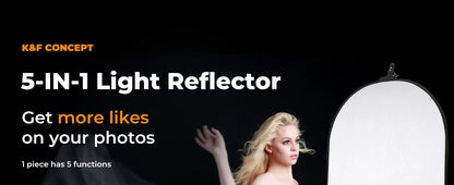 K&F Concept 5-in-1 Oval Photography Reflector