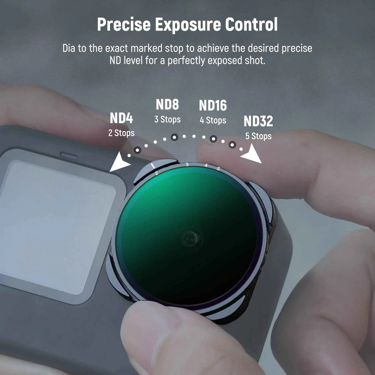 NEEWER Variable ND4-ND32 Filter for GoPro HERO Cameras