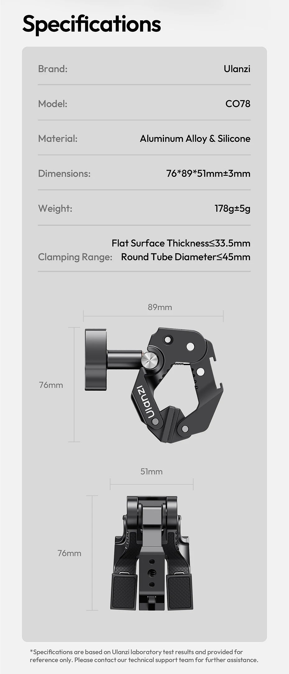 Ulanzi CO78 Super Clamp Magic Arm Kit