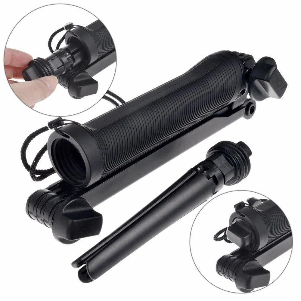 QQT 3-Way Action Camera Selfie Stick and Tripod