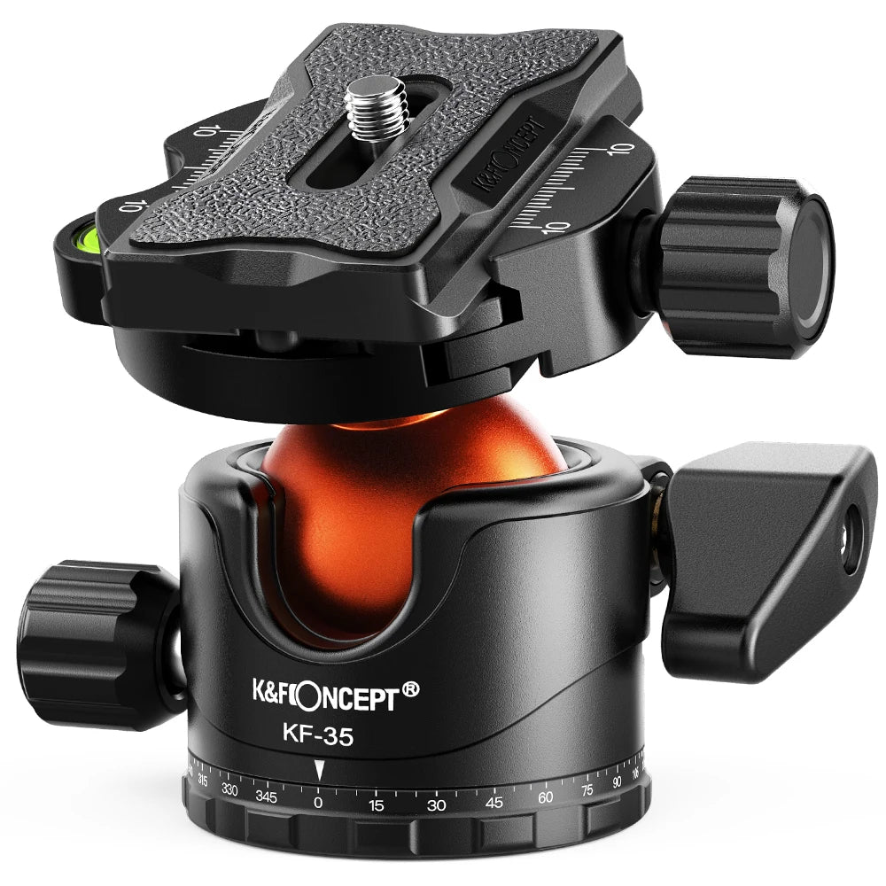 K&F 10kg Metal Tripod Ball Head with Quick Release Plate