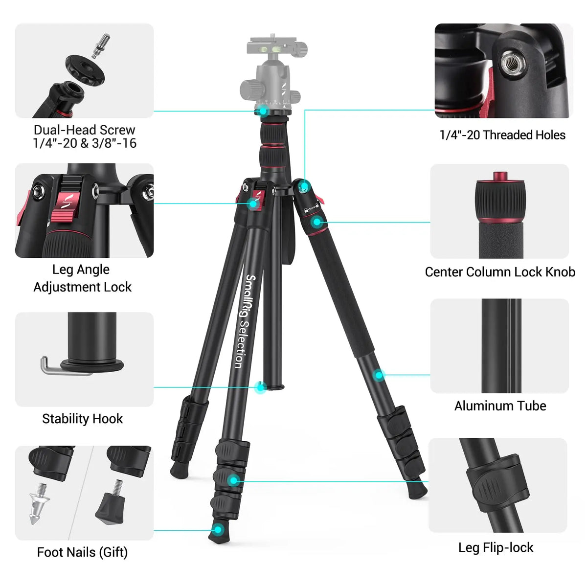 SmallRig Aluminium Camera Tripod – 3983 / 3935