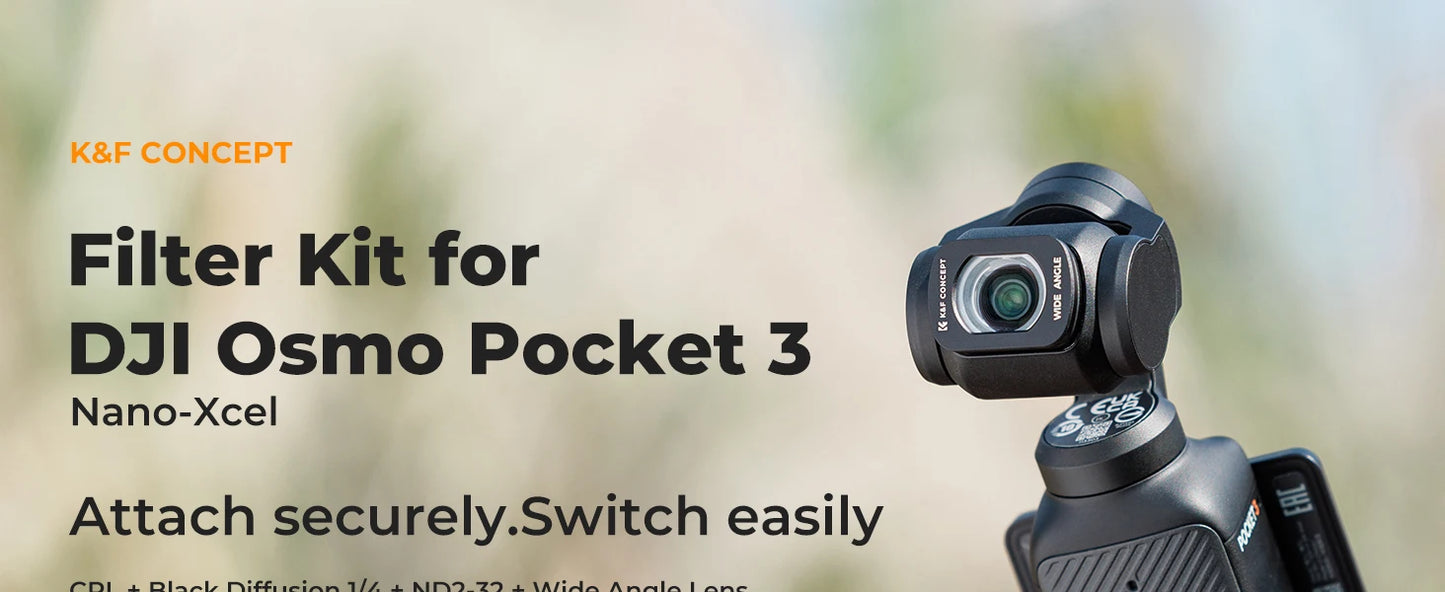 K&F 3-Pack Filter Kit for DJI Osmo Pocket