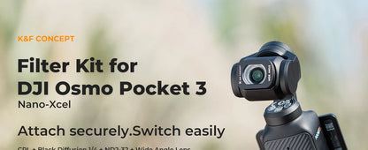 K&F 3-Pack Filter Kit for DJI Osmo Pocket
