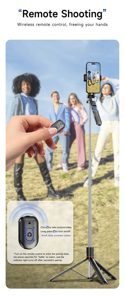 MEUYAG F16 170cm Selfie Stick Tripod with Fill Light