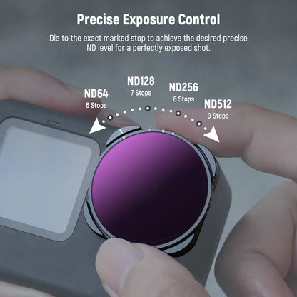 NEEWER Variable ND4-ND32 Filter for GoPro HERO Cameras