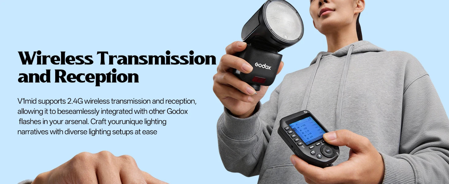 Godox V1 Mid TTL Li-Ion Round Head Camera Flash - V1 mid EU