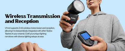 Godox V1 Mid TTL Li-Ion Round Head Camera Flash - V1 mid EU