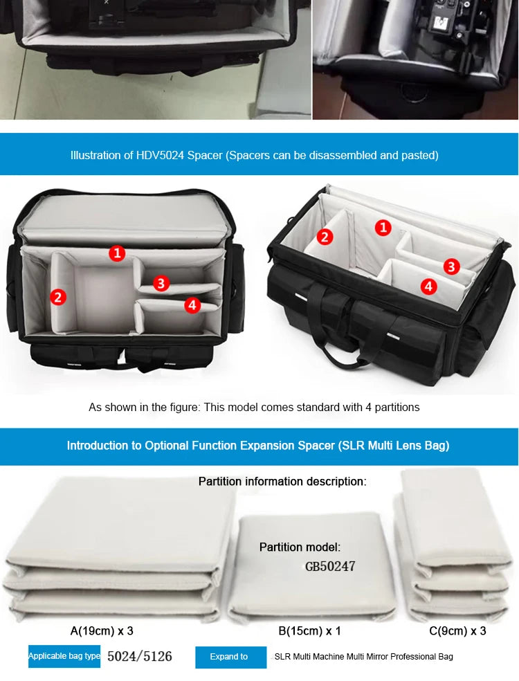HDV5024 Large Camcorder Equipment Bag