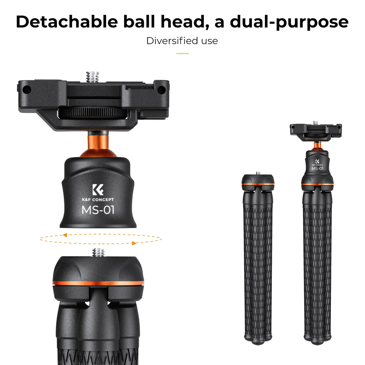 K&F MS01 Flexible Mini Phone Tripod with Remote
