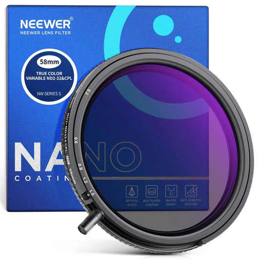 NEEWER True Colors Variable ND2-ND32 and CPL Filter