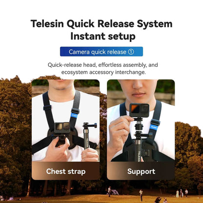 TELESIN Action Camera Chest Harness Mount
