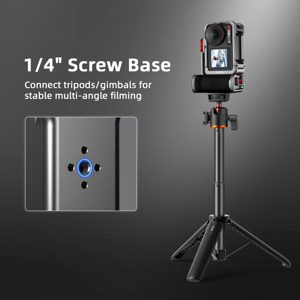 Flymile Camera Cage & Grip for DJI Osmo Action 4 / 5 Pro