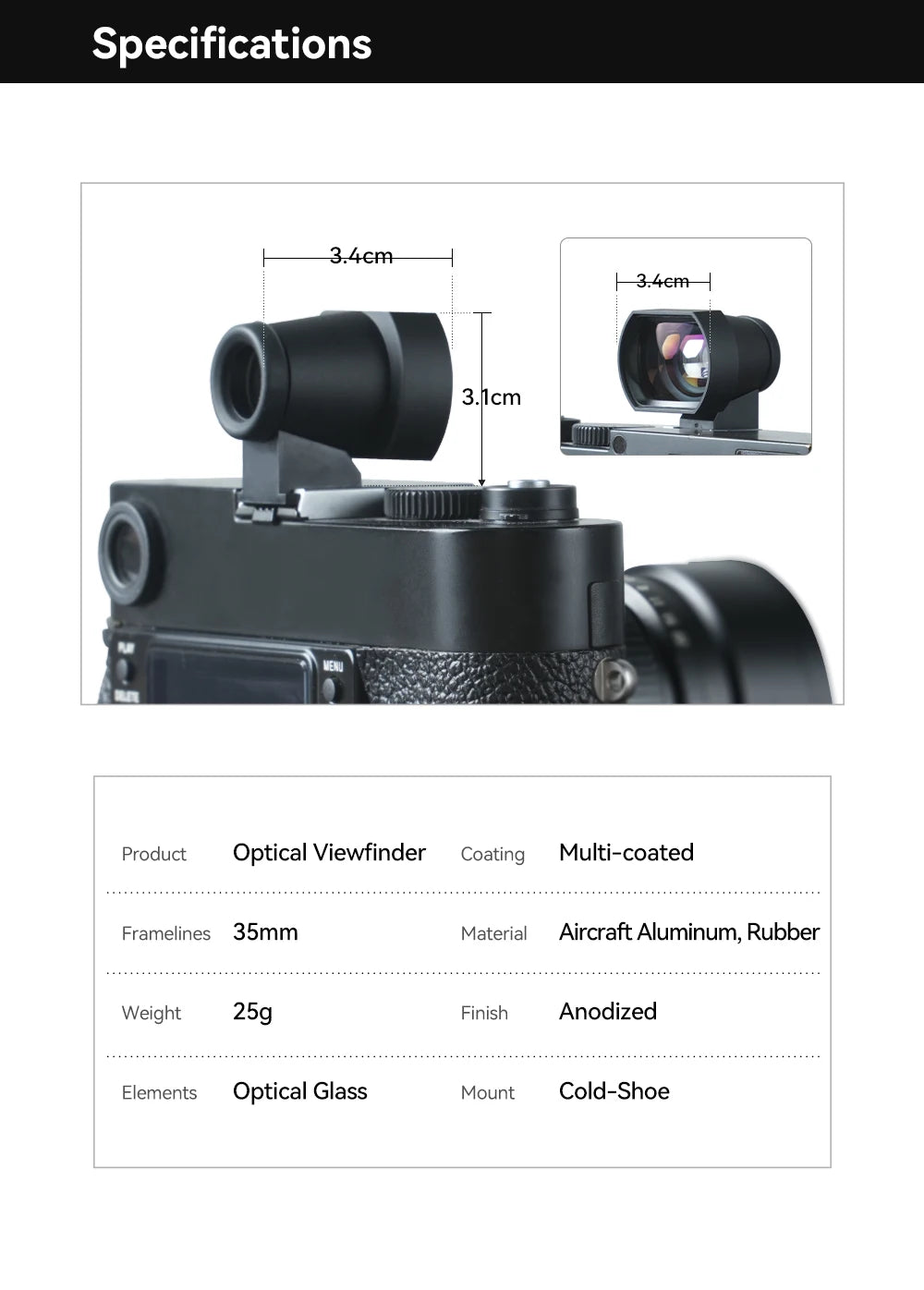 TTArtisan 35mm Optical External Viewfinder
