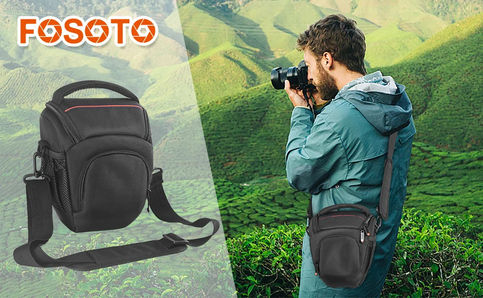 FOSOTO FT-R5 DSLR Shoulder Camera Bag with Rain Cover