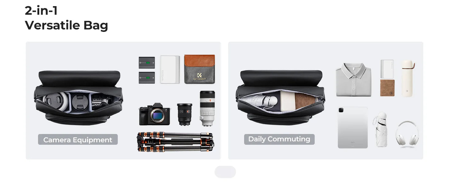 K&F Concept 15L Camera Sling Bag for DSLR & Mirrorless Cameras
