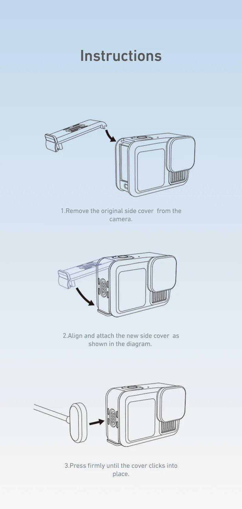 TELESIN USB-C Charging Side Cover for GoPro HERO 9–13